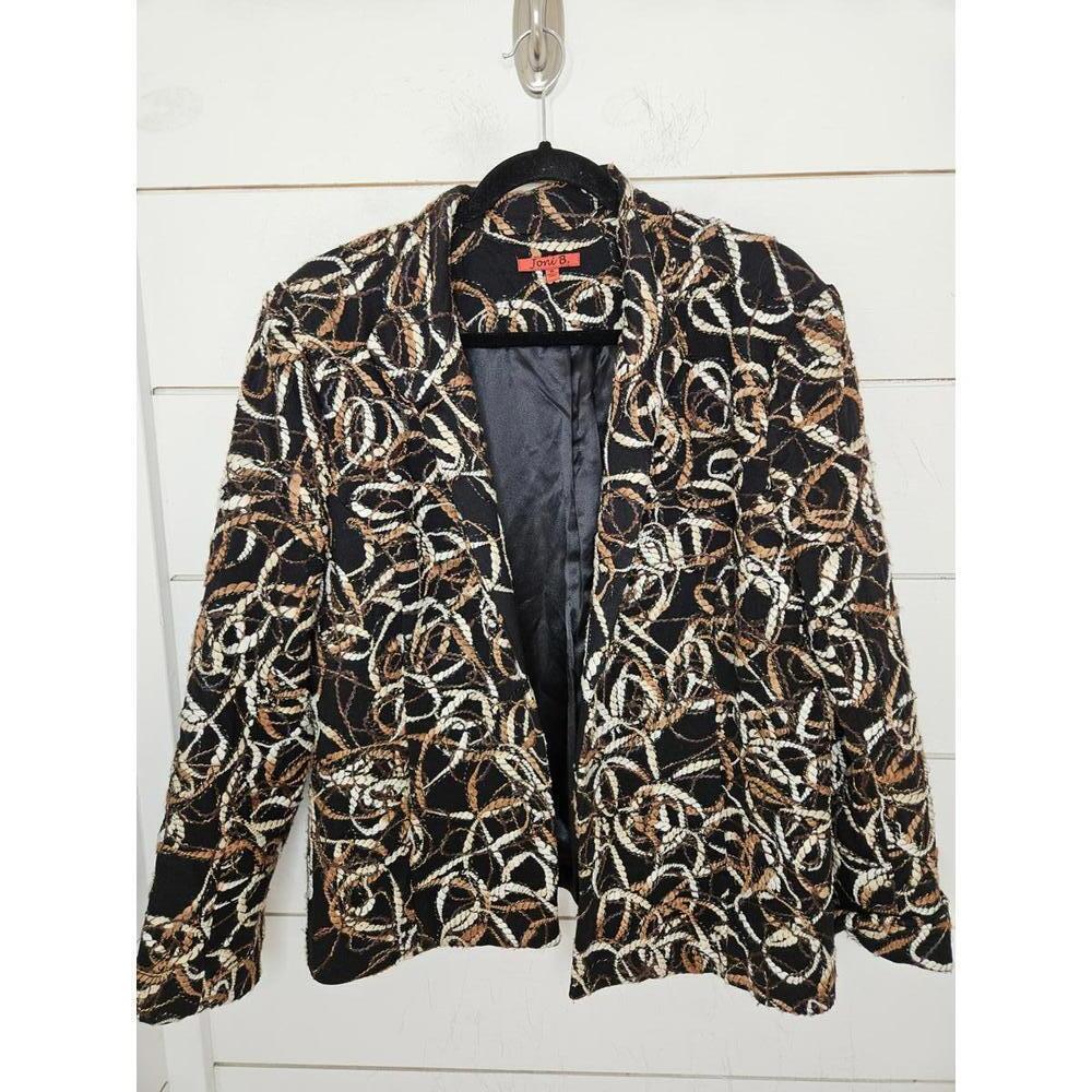 Y2K Joni B. XL black with string accents cotton jacket/blazer